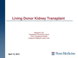 Living Donor Kidney Transplant