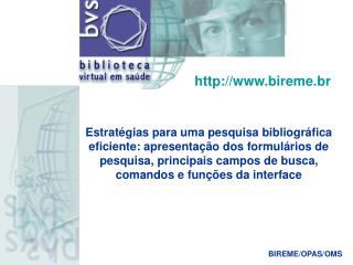 BIREME/OPAS/OMS