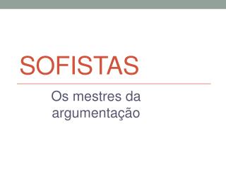 SOFISTAS