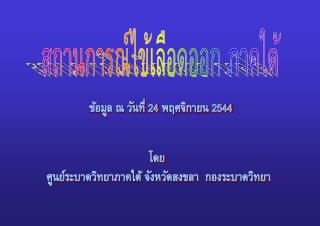 สถานการณ์ไข้เลือดออก ภาคใต้