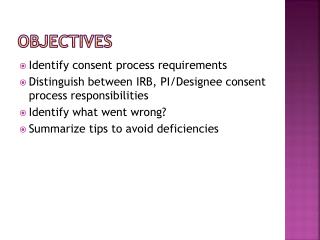 Objectives