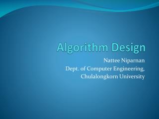 Algorithm Design