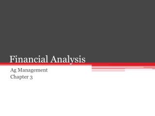 Financial Analysis