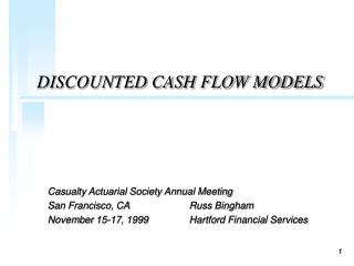 DISCOUNTED CASH FLOW MODELS