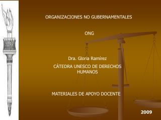 ORGANIZACIONES NO GUBERNAMENTALES