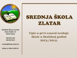 SREDNJA ŠKOLA ZLATAR
