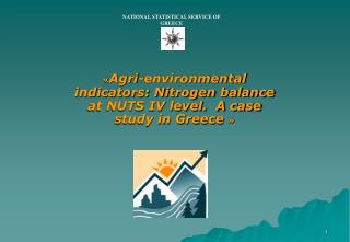 « Agri-environmental indicators: Nitrogen balance at NUTS IV level. A case study in Greece »