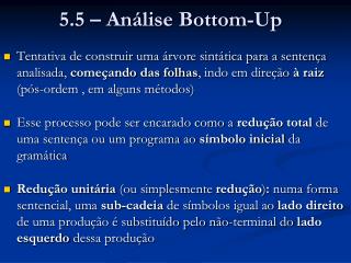 5.5 – Análise Bottom-Up