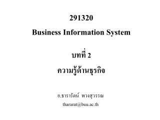 291320 Business Information System