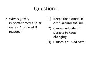 Question 1
