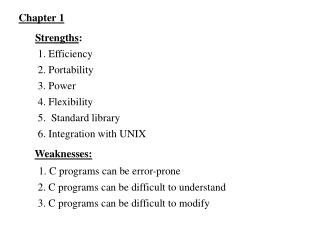 Strengths :