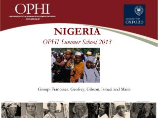 NIGERIA OPHI Summer School 2013