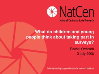 What do children and young people think about taking part in surveys?