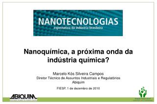 Nanoquímica , a próxima onda da indústria química? Marcelo Kós Silveira Campos