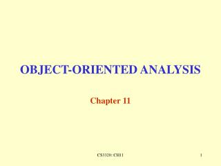 OBJECT-ORIENTED ANALYSIS