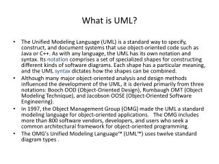 What is UML?