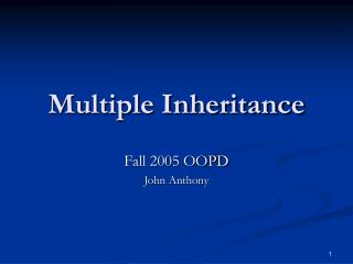 Multiple Inheritance