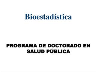 Bioestadística