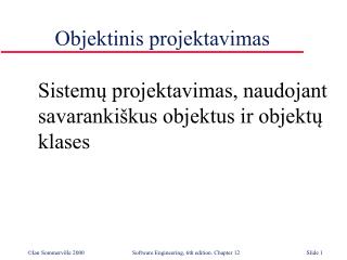 Objektinis projektavimas