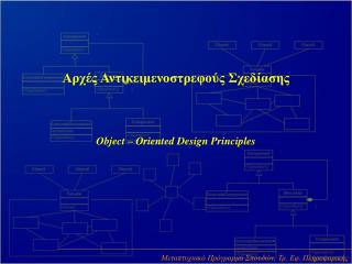 Αρχές Αντικειμενοστρεφούς Σχεδίασης Object – Oriented Design Principles