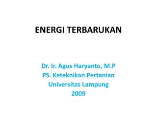 ENERGI TERBARUKAN