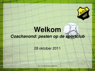 Welkom Coachavond: pesten op de sportclub