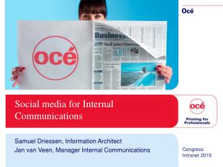 Social media for Internal Communications