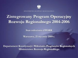 Zintegrowany Program Operacyjny Rozwoju Regionalnego 2004-2006