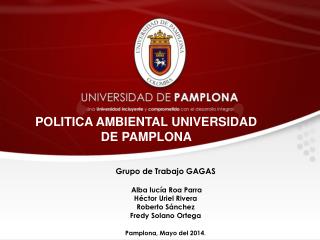 POLITICA AMBIENTAL UNIVERSIDAD DE PAMPLONA