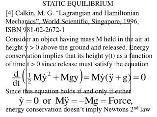 STATIC EQUILIBRIUM