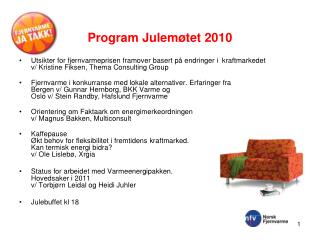 Program Julemøtet 2010