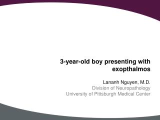 3-year-old boy presenting with exopthalmos