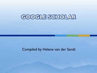 GOOGLE SCHOLAR