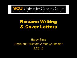 Resume Writing &amp; Cover Letters