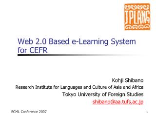 Web 2.0 Based e-Learning System for CEFR