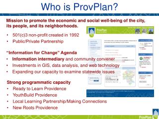 Who is ProvPlan?