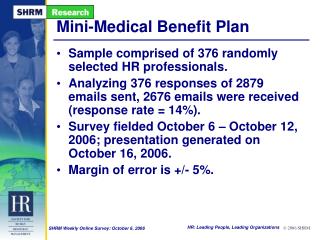 Mini-Medical Benefit Plan