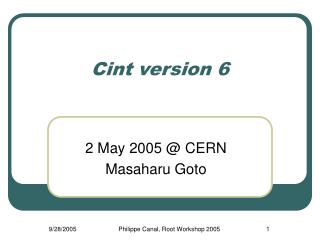 Cint version 6