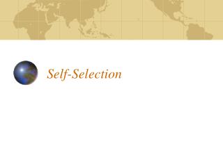 Self-Selection
