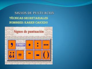 SIGNOS DE PUNTUACION