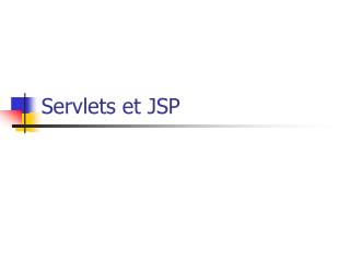 Servlets et JSP