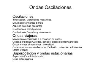 Ondas.Oscilaciones