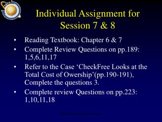 Individual Assignment for Session 7 &amp; 8