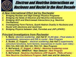 Electron and Neutrino Interactions on Nucleons and Nuclei in the Next Decade