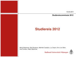 Studiereis 2012