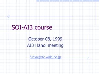 SOI-AI3 course