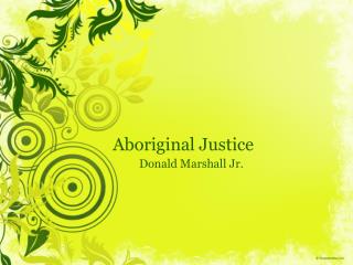 Aboriginal Justice