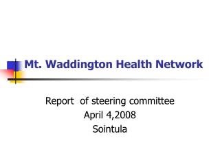 Mt. Waddington Health Network