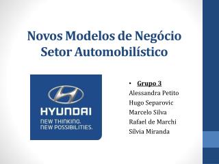 Novos Modelos de Negócio Setor Automobilístico