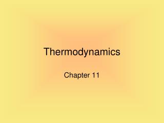 Thermodynamics